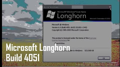Microsoft Longhorn Build 4051