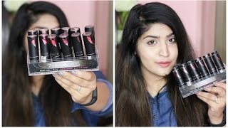 7 Heaven's Lipstick Set Review And Swatches | Indian Drugstore Affordable Brand