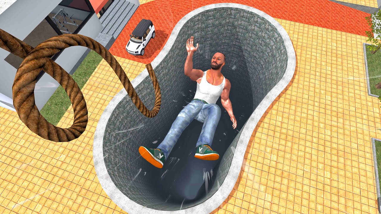 Franklin Fall In Deepest Pool - INDIAN BIKE DRIVING 3D