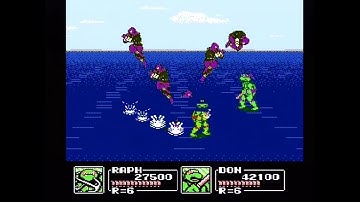 TMNT III: The Manhattan Project Two-Player Playthrough (Actual NES Capture)