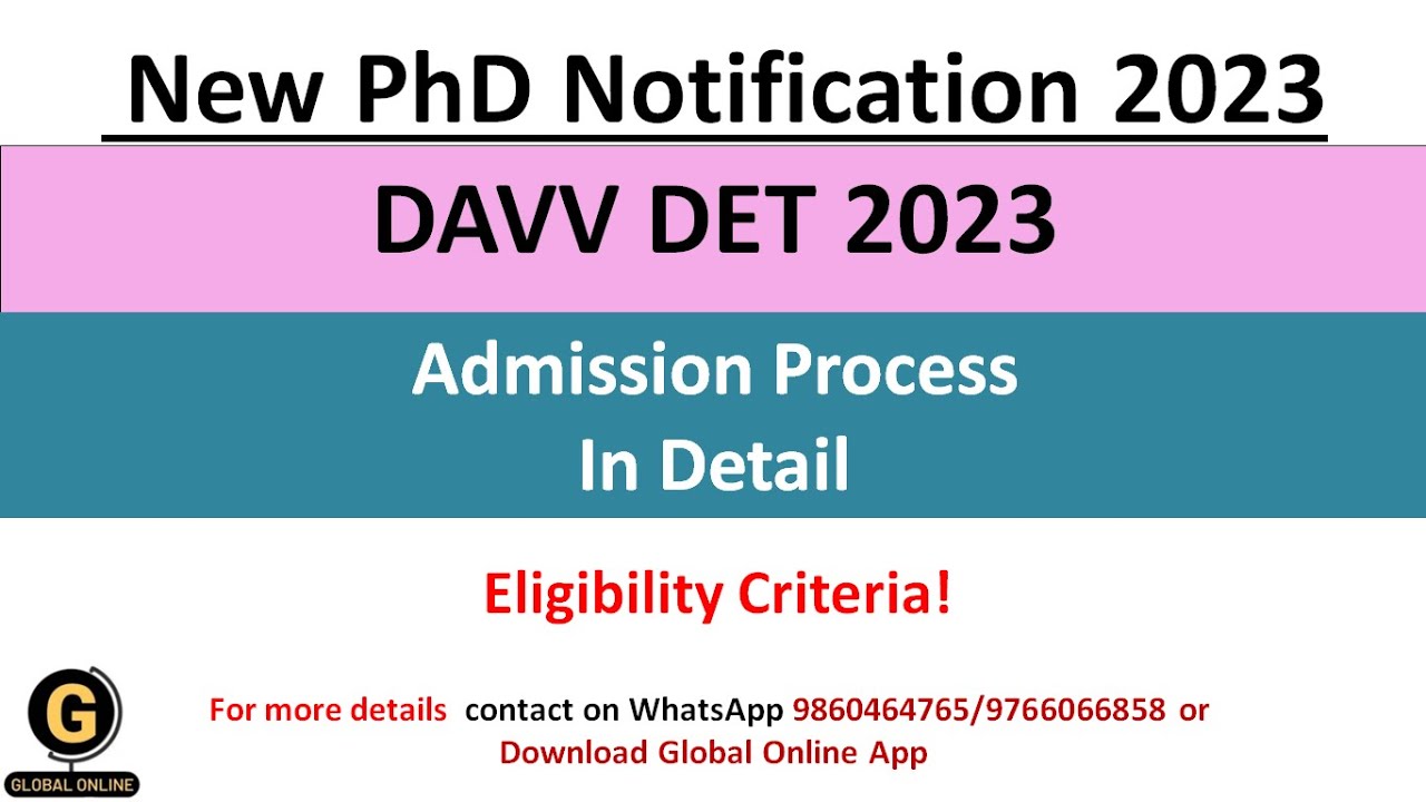 davv phd application form 2023