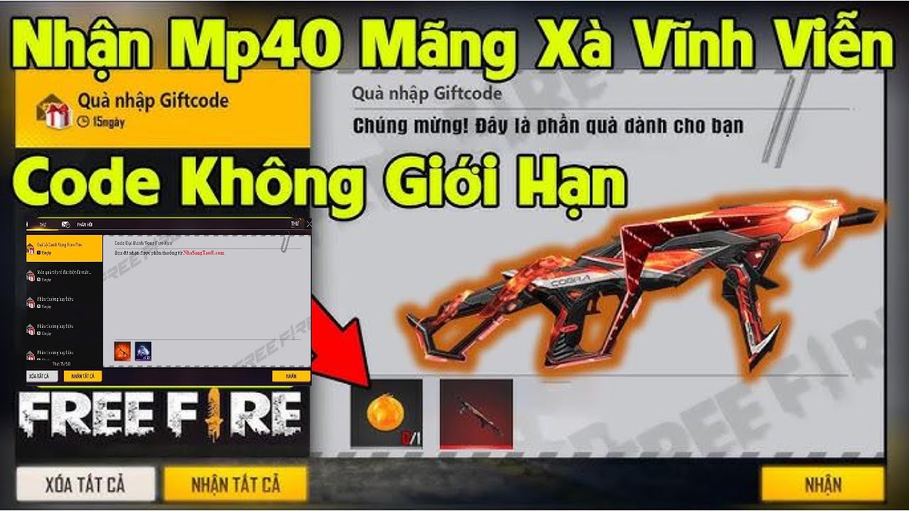[FreeFire] MP40 Mãng Xà Cách Nhận Trực Tiếp Từ Nhà Sáng Tạo 