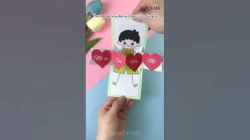Thiệp 3D Bất Ngờ Cho Mẹ Yêu 20/10 💌 | Easy DIY Card Idea #shorts #diy #papercraft