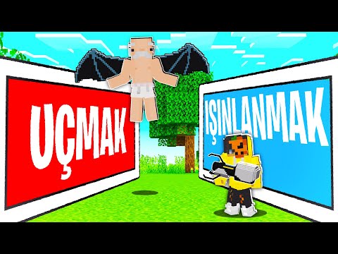 UÇMAK MI? IŞINLANMAK MI? SEÇİMİNİ YAP! - Minecraft