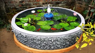 How to Build A Beautiful Waterfall Aquarium Very Easy  For Your Family Garden