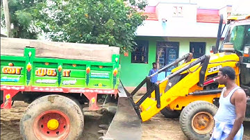 HMT 45 hp full loading trolley process in stuck my village || helping in JCB ||come to village works
