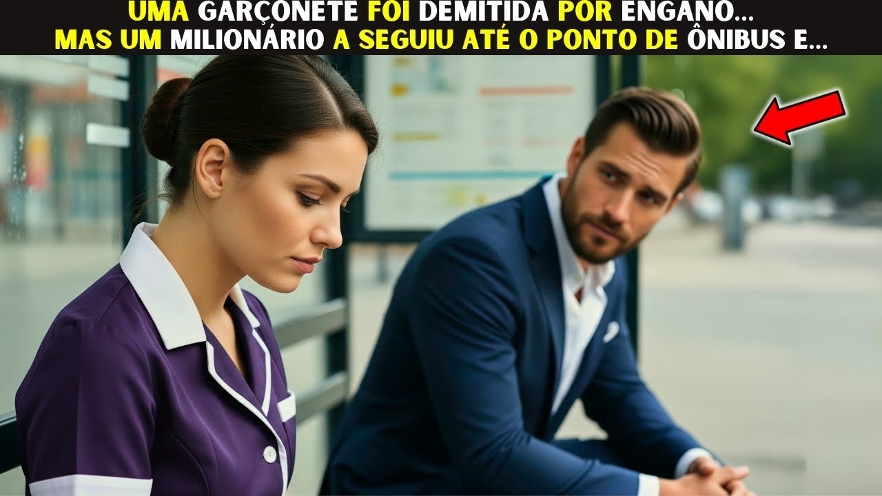 ❤️ UMA GARÇONETE FOI DEMITIDA POR ENGANO… MAS UM MILIONÁRIO A SEGUIU ATÉ O PONTO DE ÔNIBUS E…