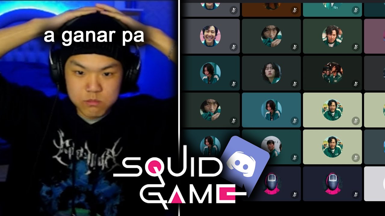 el JUEGO DEL CALAMAR vs 100 YOUTUBERS en DISCORD