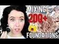 Mixing ALL 200+ OF MY FOUNDATIONS TOGETHER...