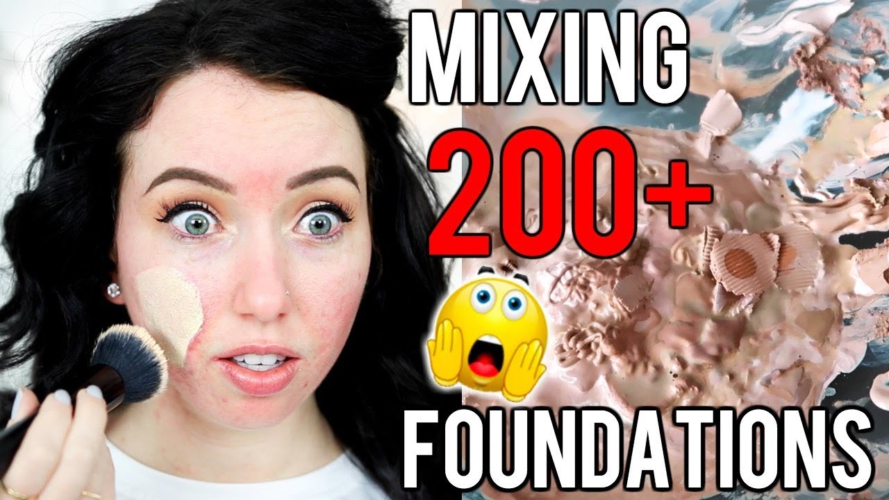 Mixing ALL 200+ OF MY FOUNDATIONS TOGETHER... YouTube