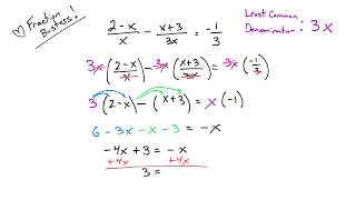 Fraction Buster with Distrubutive Property Example