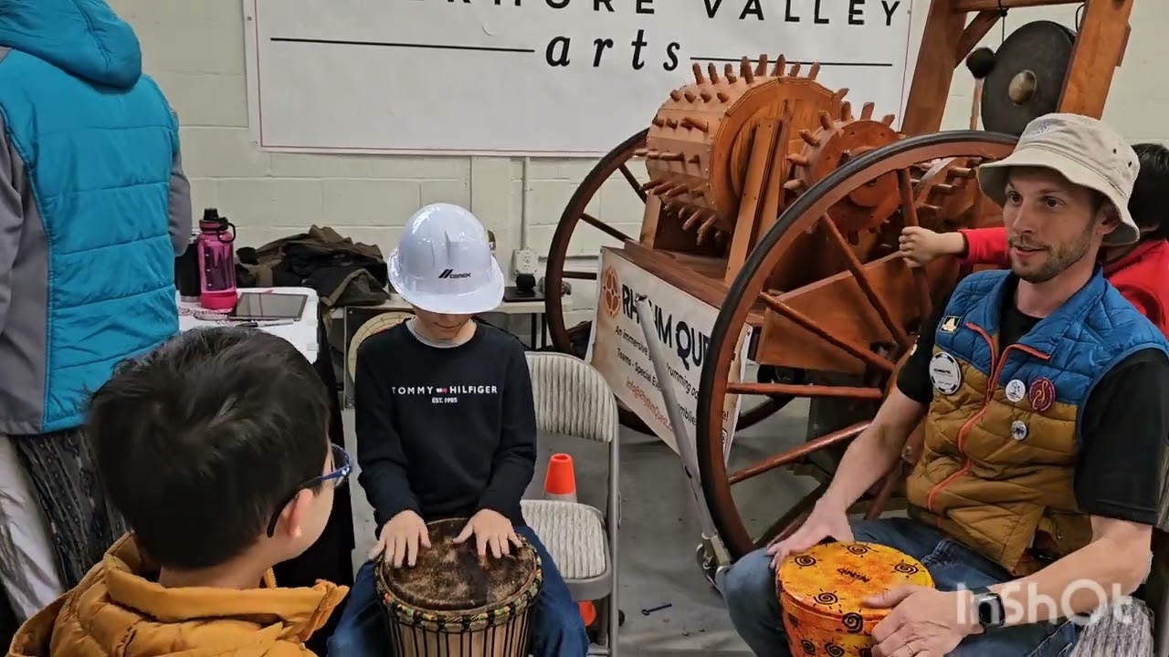 Tommy drumming at Innovation Fair-2024