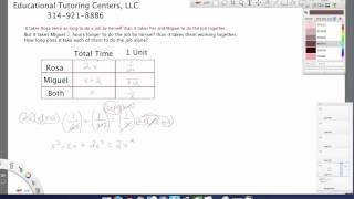 Algebra: Word Problem (Work)