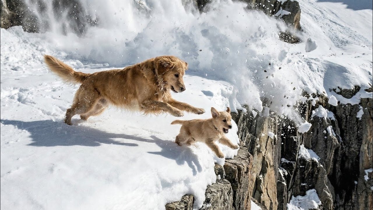 Buried Alive in an Avalanche — A Mother Dog Refused to Leave Her Puppy