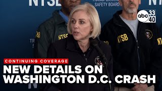 The National Safety Transportation Board provides new details on Washington D.C. Plane Crash