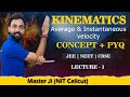 Kinematics | Average and instantaneous velocity and acceleration | Concept +PYQ | Master Ji
