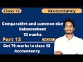 Comparative and common size balancesheet | analysis of financial statement class 12