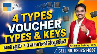 Understanding Voucher Types & Keys in Tally Prime 7.0 (2026) Telugu