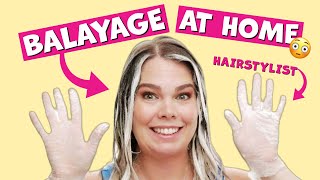 BALAYAGE AT HOME 😳 | DIY Highlights screenshot 5