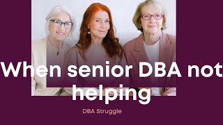 When senior DBA not helping to Junior DBA ??