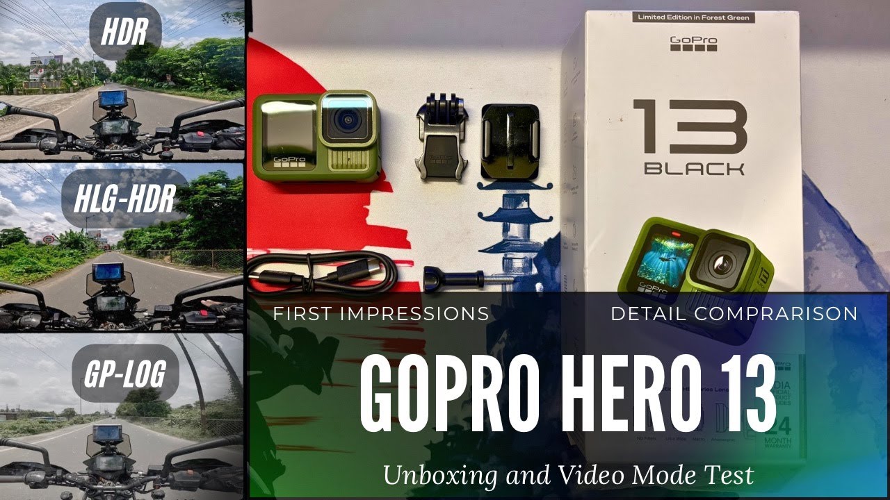 GoPro Hero 13 Black FOREST GREEN Unboxing & Video Mode Comparison | HDR/LOG/HLG-HDR 