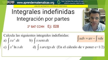 Integral por partes. CCNN2 028. José Jaime Mas
