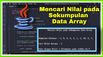 Mencari Nilai pada Sekumpulan Data Array | Pemrograman Java