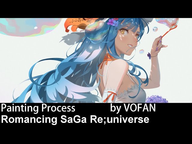The painting process of SaGa RS: Rocbouquet (10 min) 縮圖