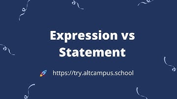 Expression and Statement