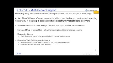 IBM Spectrum Protect for Virtual Environments 8.1.8: multi server support - Demo