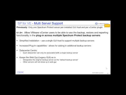 IBM Spectrum Protect for Virtual Environments 8.1.8: multi server support - Demo