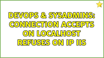 DevOps & SysAdmins: Connection Accepts on Localhost Refuses on IP IIS