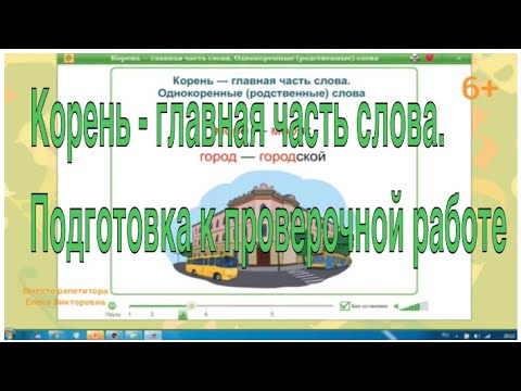 Корень - главная часть слова. Проверочная работа