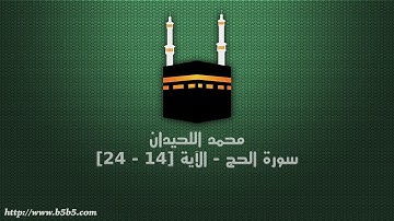 محمد اللحيدان - سورة الحج - الآية [14 - 24]