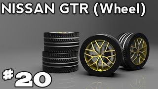 #20,Solidworks Tutorial - Model a NISSAN GTR(Wheel & Disk Brake).