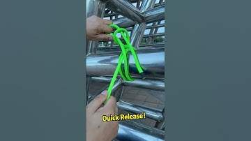 Quick Release Knot  - Bank robbers knot, Highwaymans hitch, Getaway hitch
