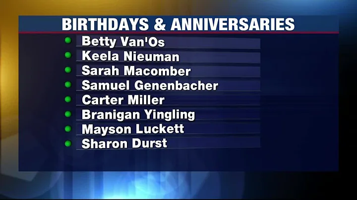 Birthdays and Anniversaries: October 24, 2021