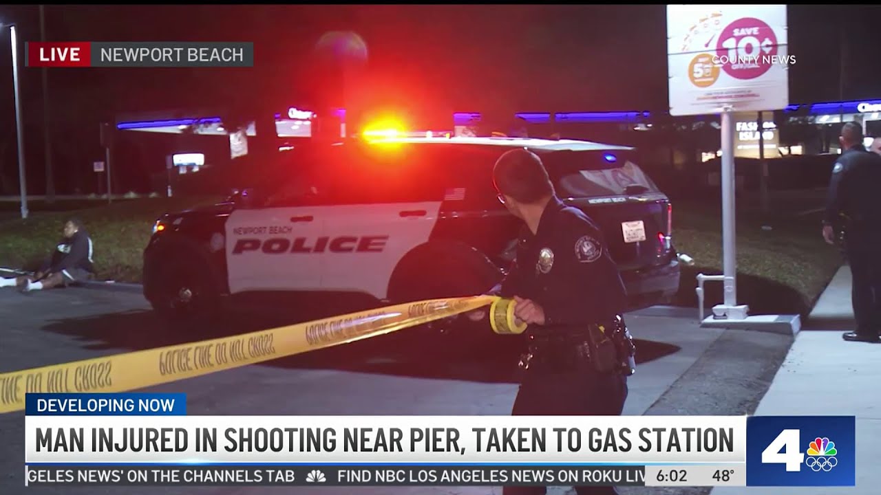 Man in Tesla shot near Newport Beach Pier - YouTube
