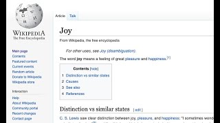 Joy from Wikipedia, the free encyclopedia