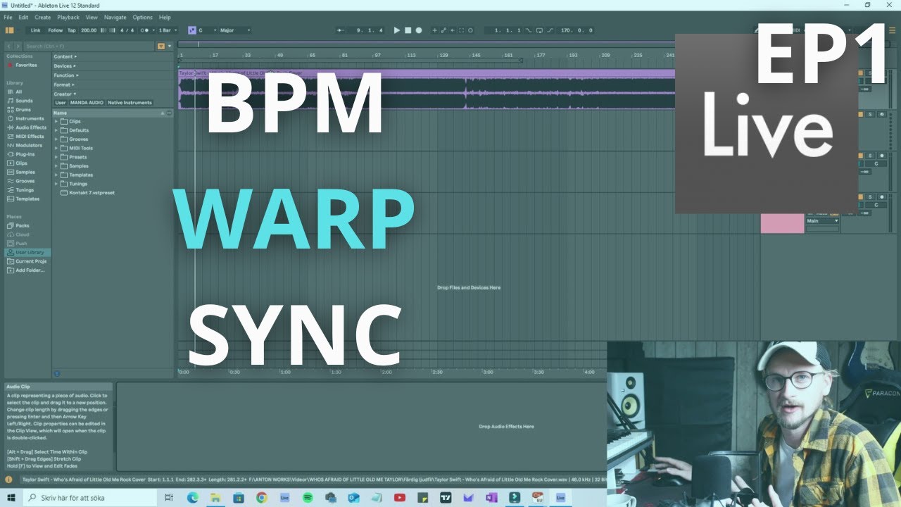 Undo tempo change like this - Ableton Live Episode 1 - YouTube