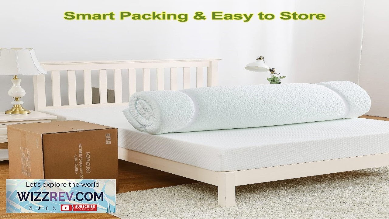 Наматрасник Garvee размера Queen, наматрасник Garvee из пены с эффектом памяти и бамбуковой засте...