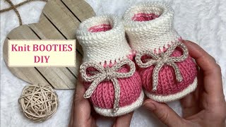 Knitting Baby Booties | DIY | Knit BOOTIES | How to knit baby booties