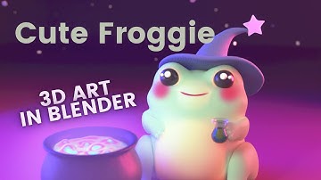 Blender - Cute 3d froggie the witcher modeling ~•ㅅ•~