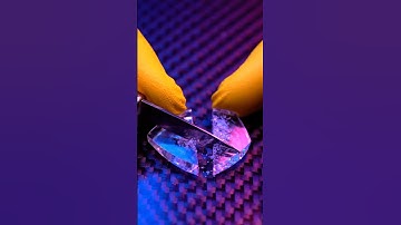 Cutting a whisper glass shard with surreal precision #ai #asmr #abstract