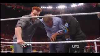 Brock Lesnar breaks Triple H's  arm! - WWE Raw 4\/30\/12 [HQ]