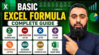 Basic Excel Formula Complete Guide | Sum, Average, Count &amp; Percentage 