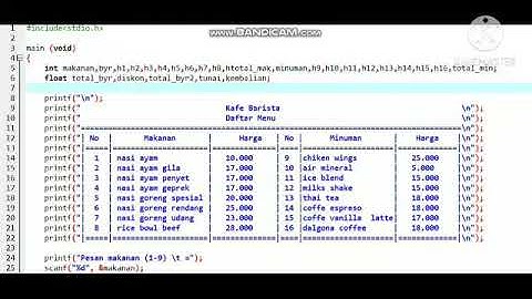 Ujian akhir semester Algoritma dan pemrograman