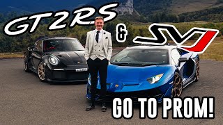 We took the Lamborghini SVJ & Porsche GT2 RS to PROM!!