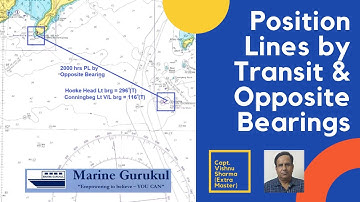 Position Lines (PLs) by Transit and Opposite Bearings