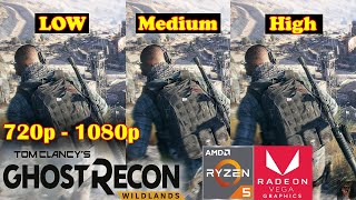 Ghost Recon Wildlands  Ryzen 5 3400G  Vega 11  16gb 2666MHz RAM FPS  720p - 1080p
